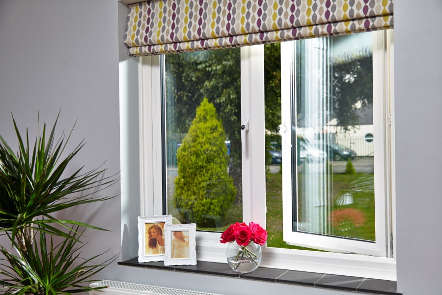 White Triple Glazing Window Interior in Open Position