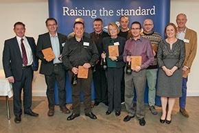 Anglian employees being presented with their long service award