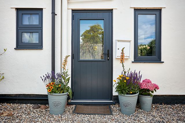 Anthracite grey elite composite cottage front door