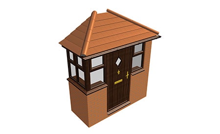 Porch Roof - Double Hipped Roof to Wall