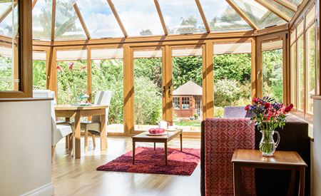 Golden Oak fully glazed Conservatory
