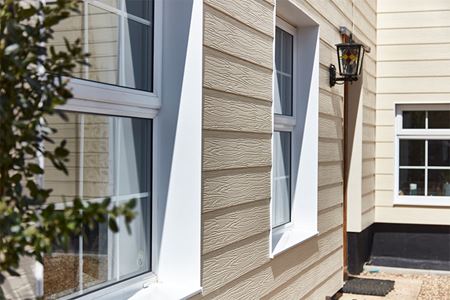 Cream uPVC extewrnal wall cladding