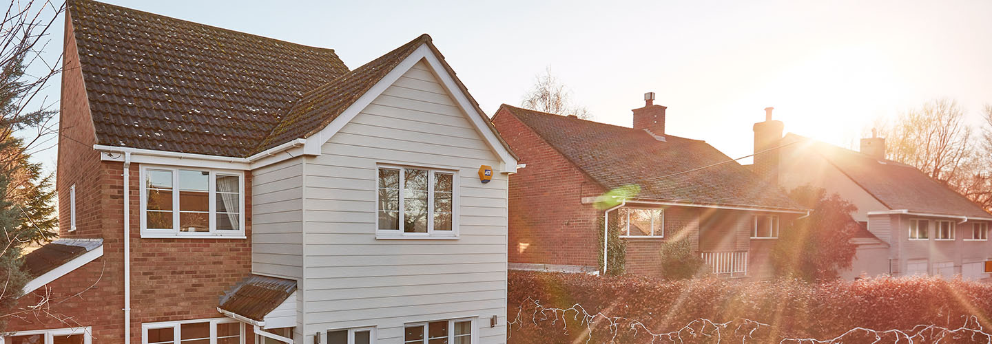 White uPVC cladding tertiary banner